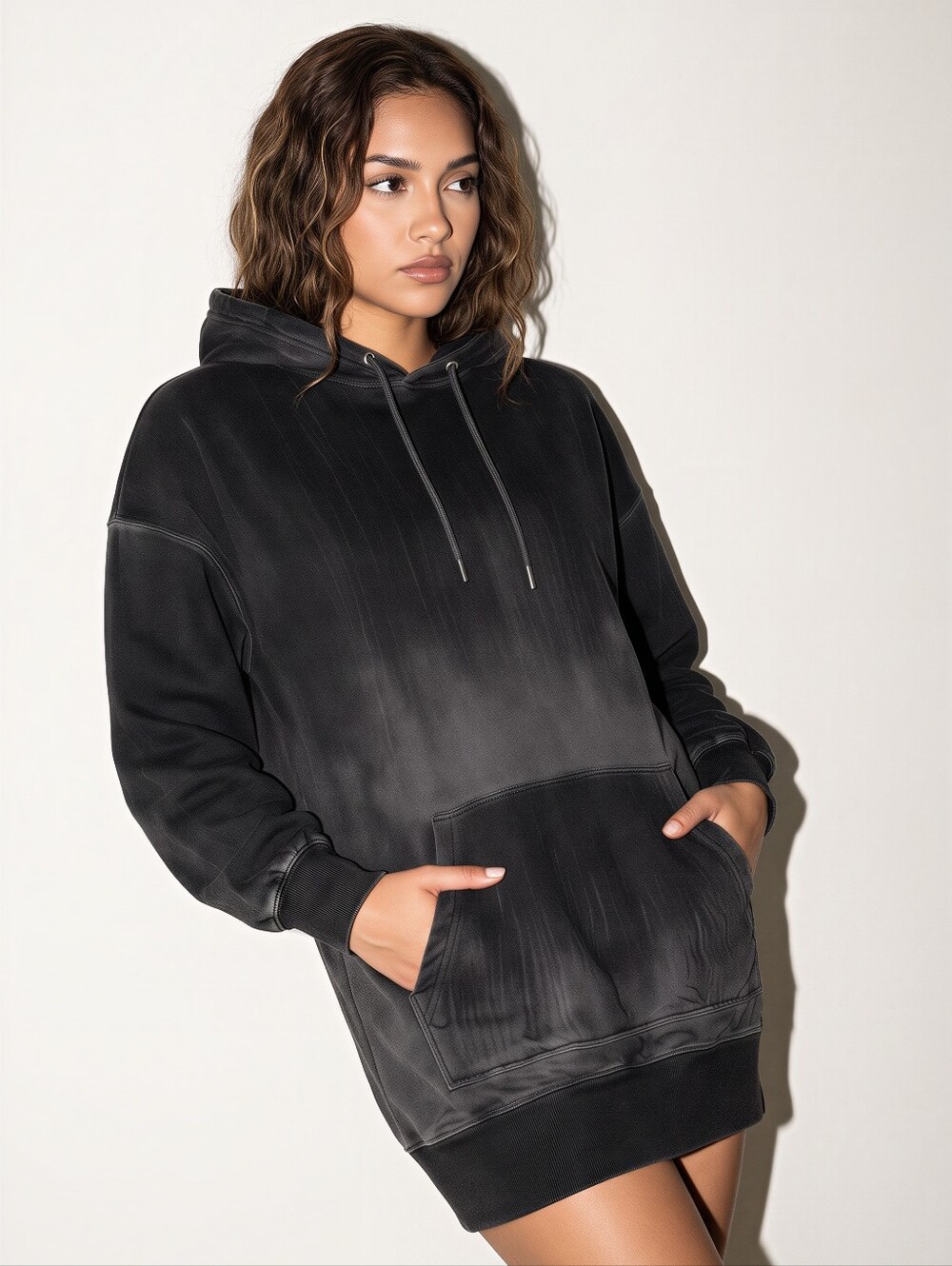 Mabelinda Oversized Black Hoodie
